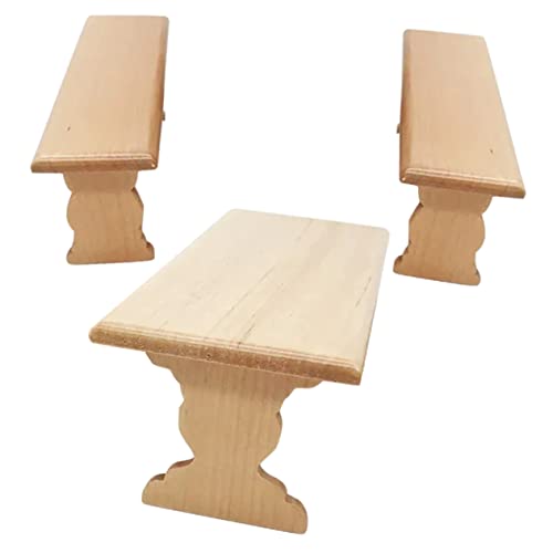 JOINPAYA 1 Set Puppenhaustisch Und Stühle Puppenhaushandwerk Miniaturblumen Hausmöbel Haushaltsgeräte Puppenmöbel Puppenschieber Miniaturlebensmittel Miniaturhausbausatz Das von JOINPAYA