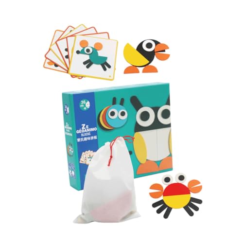 JOINPAYA 1 Set Puzzle Geometrisches Tangram Tangram Vorschule Lernen Tangram Pädagogisches Tangram Tangram Sortierung Stapelspiele Buntes Holz von JOINPAYA