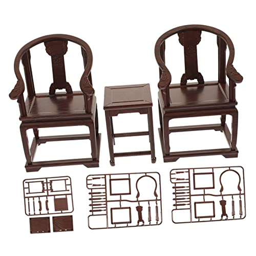 JOINPAYA 1 Set Simulationstisch Und Stuhlmöbel Puppenhaus Bausatz Retro Montagespielzeug Stuhl Bausteine ​​Für Formpuzzle Miniaturstuhl Puzzlespielzeug Smart Chair von JOINPAYA