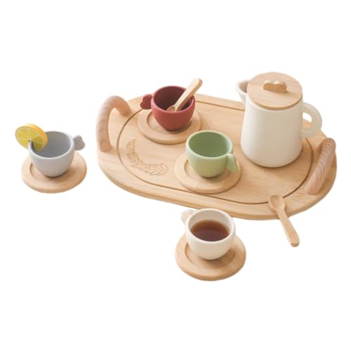 JOINPAYA 1 Set Teetasse Miniaturgeschirr Spielhaus Geschirr Miniatur Ornamente Miniatur Dekorationen Miniatur Dekore Spielzeughaus Ornamente Miniatur Teegeschirr Holz von JOINPAYA