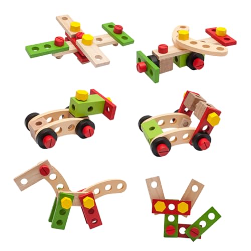 JOINPAYA 1 Set Werkzeugkasten Für DIY Montageset Mit Schrauben Und Zubehör Lernspielzeug Für Jungen Pädagogisches Holzspielzeug Ab 3 Jahren von JOINPAYA