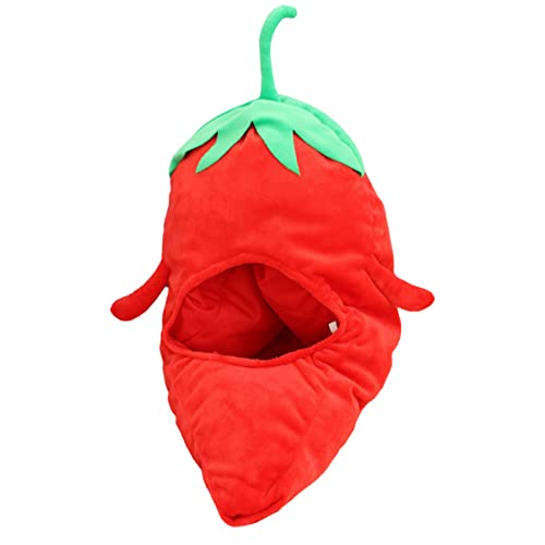 JOINPAYA Chili-form Kopfbedeckung Plüsch Spielzeug Hut Für Jungen Und Mädchen Erwachsene Einzigartige Party Kopfschmuck Rot Farbe von JOINPAYA