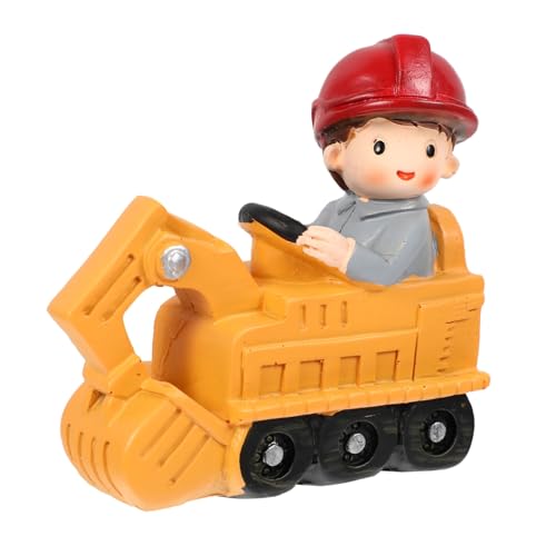 JOINPAYA 1 Stück Bagger-ornament Spielzeuglastwagen Desktop- Kuchendeckel Kuchendekoration Geburtstagstorte Topper Desktop-ornament Mikrolandschaftsornament Harz von JOINPAYA