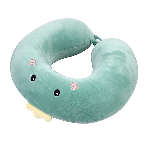JOINPAYA 1 Stück Cartoon U-förmiges Nackenkissen nackenstützkissen nackenkissen Kind Dinosaurier-Reisekissen Nackenstütz Reisekissen U-förmiges Tierkissen tierisches Plüschtier Green von JOINPAYA