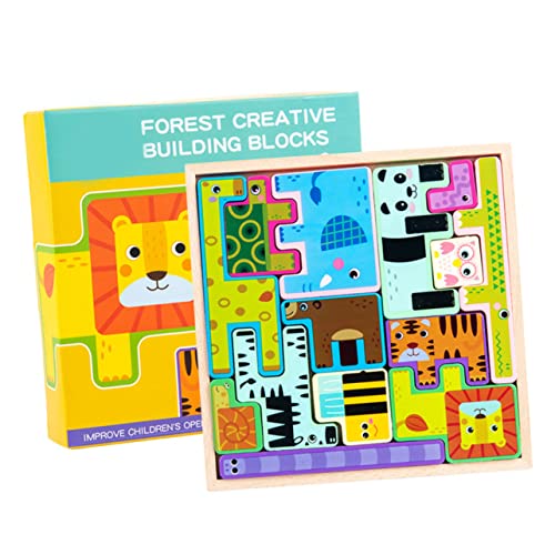JOINPAYA 1 Stück Dreidimensionale Tierbausteine ​​ Kinderpuzzles Kinderpuzzles Cartoon Tierbausteine ​​Lustige Tierbausteine ​​Kinderbausteine ​​ Tierpuzzle von JOINPAYA