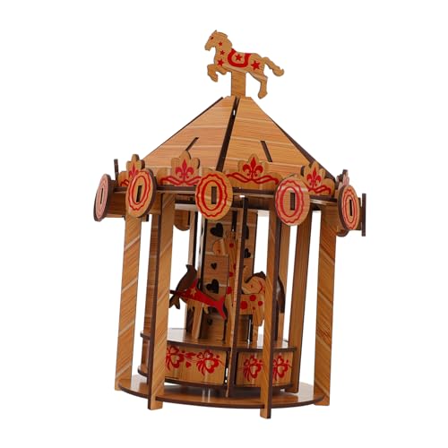 JOINPAYA 1 Stück Holzpuzzle Karussell Modell DIY Puzzle Lernspielzeug für Zuhause und Büro Umweltfreundliches Material Einfacher Zusammenbau für Kreative Herausforderungen JOINPAYA 1 Stück Holzpuzzle Karussell Modell DIY Puzzle Lernspielzeug für Zuhause und Büro Umweltfreundliches Material Einfacher Zusammenbau für Kreative Herausforderungen von JOINPAYA