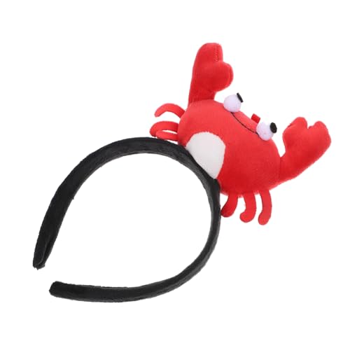 JOINPAYA 1 Stück Hummerkrabbenkopf Schnalle Kreaturen Frauen Stirnband Cartoon Haarreifen Cartoon Tier Haarreifen Stirnband Tier Kopfbedeckung Plüsch Puppe Haarband Stoff Kopfbedeckung von JOINPAYA