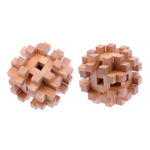 JOINPAYA 1 Stück Iq-Puzzle 3D-puzzlekugel Luban-Schloss Puzzleball Ineinandergreifendes Hölzern von JOINPAYA