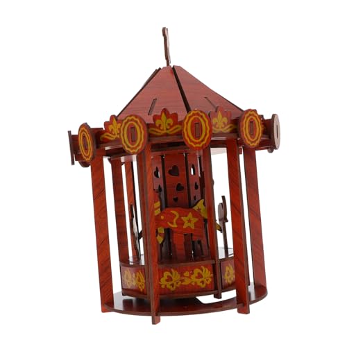 JOINPAYA 1 Stück Karussell Puzzle DIY Holzmodell für Leicht Zusammenbaubar für Eltern Interaktion Kreatives Lernspielzeug für Geburtstage und Feiertage von JOINPAYA