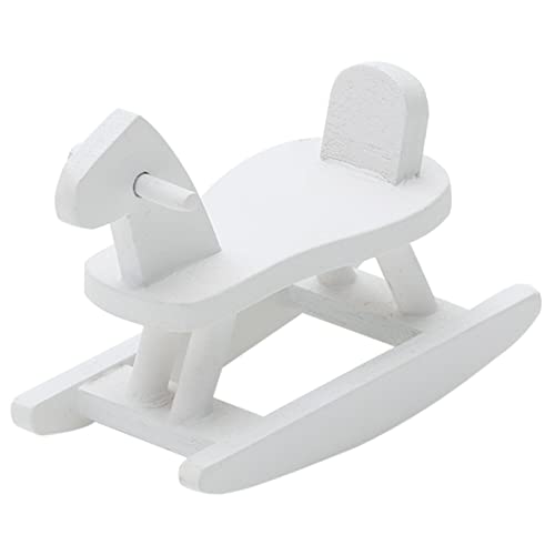 JOINPAYA 1 Stück Mini Trojaner Klein Kindergarten Holzpferd Mini-Ornament Pferdemodell Aus Holz Mini Hölzern Weiß von JOINPAYA