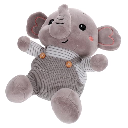 JOINPAYA 1 Stück Plüschpuppe Puppen kinderpuppe Toy plüschtiere Tierisches Kuscheltier Cartoon Elefant Puppe Plüschspielzeug Stofftierpuppe PP Baumwolle Grey von JOINPAYA