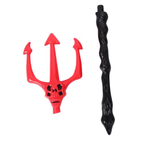 JOINPAYA 1 Stück Simulationswaffen Halloween Halloween Toys sankastenspielsachen bastelset Halloween Cosplay Requisiten Party Teufelsstütze Halloween -Requisite Plastik rot von JOINPAYA