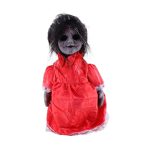 JOINPAYA 1 Stück Sprachgesteuerte Glühende Geisterbaby Verfolgt Animatronik Gruselige Puppen Für Halloween Halloween- Halloween-Spaziergang Gruselige Halloween-Puppe Plastik von JOINPAYA