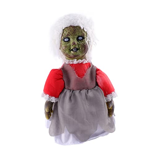 JOINPAYA 1 Stück Sprachgesteuerte glühende Geisterbaby Bewegung Spukpuppenspielzeug Gehen Halloween Puppen Halloween Scherzartikel sprachaktivierte Induktionspuppen Halloween -Dekorationen von JOINPAYA