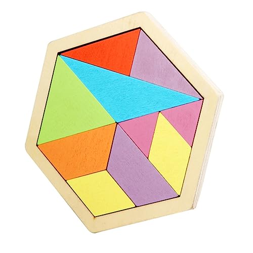 JOINPAYA 1 Stück Wabenpuzzle- Aus Holz Geometrisches Rätsel Zehn Rätsel Wabenmuster-Puzzle Baustein- Geometrisches Bausteinspielzeug Colorful Hölzern von JOINPAYA