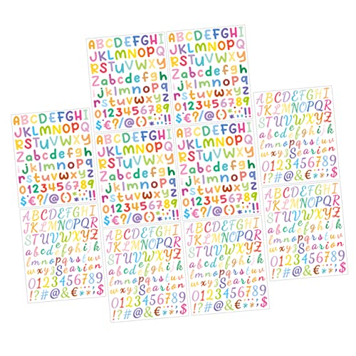 JOINPAYA 10 Blatt Alphabet Aufkleber Selbstklebende für DIY Scrapbooking Bastelbedarf und Kreative Beschriftungen für Verschiedene Oberflächen JOINPAYA 10 Blatt Alphabet Aufkleber Selbstklebende für DIY Scrapbooking Bastelbedarf und Kreative Beschriftungen für Verschiedene Oberflächen von JOINPAYA