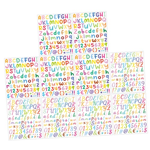 JOINPAYA 10 Bögen Englische Buchstabenaufkleber Vinyl-Alphabet-Aufkleber Zum Basteln Briefkastendekorationen Tagebuchaufkleber Selbstklebende Buchstaben von JOINPAYA