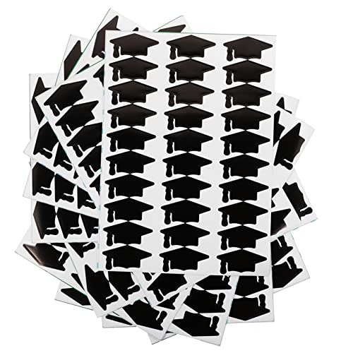 JOINPAYA 10 Blatt Doktor Hut Aufkleber Partyartikel Liefert Preisaufkleber Für Verpackungsaufkleber Aufkleber Für Mützenaufkleber Aufkleber in Kappenform Papier Black von JOINPAYA