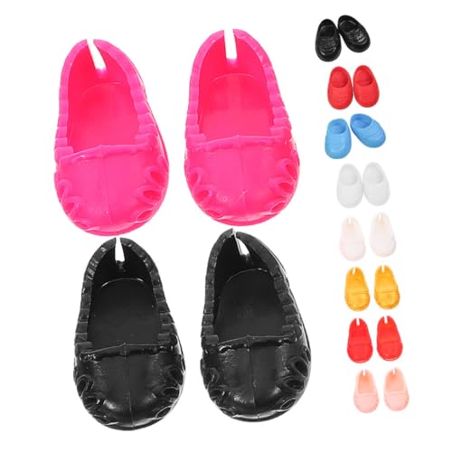 JOINPAYA 10 Paare Schuhe Mädchen Mini Winzig Für Ersatz Puppe Zubehör Spielzeughausschuhe Kleiner Schuhschmuck Kleine Hausrequisiten Plastik von JOINPAYA