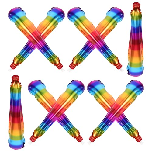 JOINPAYA 10er-pack 14 Zoll Regenbogen-ballonstäbe Cheerleading-krachmacher Für Sport-teamgeist Basketball Fußball von JOINPAYA