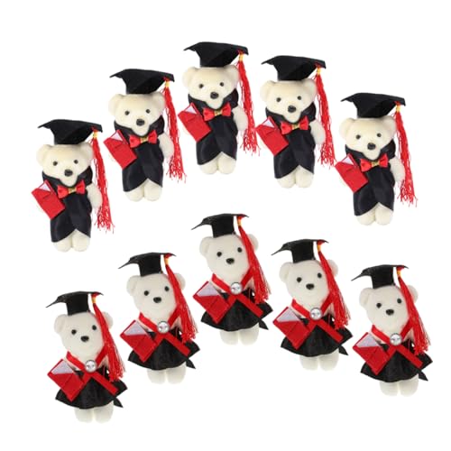 JOINPAYA 10 Stück DIY Bouquet Material Student am Jahresende Blumenstrauß tragen kuschelbären praktische Dekoration stehender Abschlussbär Mini-Abschlussbär-Ornament Stoff Black JOINPAYA 10 Stück DIY Bouquet Material Student am Jahresende Blumenstrauß tragen kuschelbären praktische Dekoration stehender Abschlussbär Mini-Abschlussbär-Ornament Stoff Black von JOINPAYA