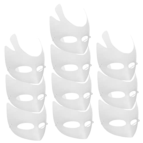 JOINPAYA 10 Stück DIY Handbemalte Maske Weiße Gesichtsmaske Hautpflegeabdeckung Bemalbare Maskenmaske Männer Blanko Maskenkostüm Maskiertes Reinweiß Graffiti DIY Maskenmasken von JOINPAYA