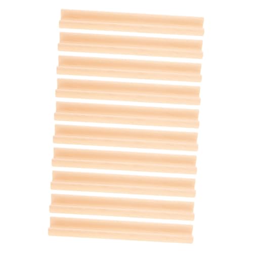 JOINPAYA 10 Stück Englische Alphabetbasis Domino-tabletts Dominoständer Aus Holz Domino-ständer Domino-Display-Halter Domino-zubehör Spielkarten Stehen Desktop-Domino-Racks Beige Hölzern von JOINPAYA