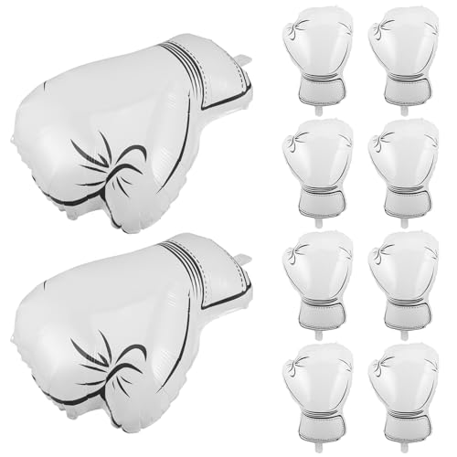JOINPAYA 10 Stück Folienballons mit Boxhandschuhen: Partydekorationen zum Thema Boxen – Wrestling-Geburtstagsparty-Zubehör – Aufblasbarer Ballon mit weißen Handschuhen aus Aluminiumfolie JOINPAYA 10 Stück Folienballons mit Boxhandschuhen: Partydekorationen zum Thema Boxen – Wrestling-Geburtstagsparty-Zubehör – Aufblasbarer Ballon mit weißen Handschuhen aus Aluminiumfolie von JOINPAYA