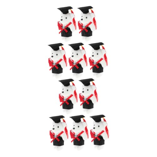 JOINPAYA 10 Stück Graduierte Doktorbär Puppe Ausgestopfter Abschlussbär Bär Puppe Figur Blumenstrauß Bärenpuppenstrauß Abschluss Bärenstrauß Blumenstrauß Vorhanden Polyester von JOINPAYA