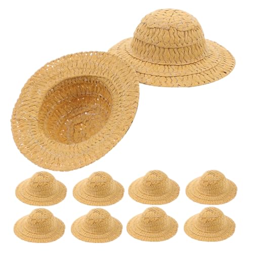 JOINPAYA 10 Stück Handgefertigte Cowboy Hüte für DIY Projekte und Fotografie Zubehörteile für Puppenhäuser und Bastelarbeiten von JOINPAYA
