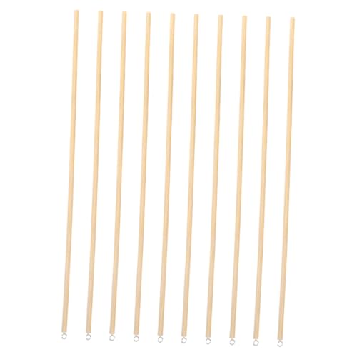JOINPAYA 10 Stück Handpuppen-Joystick Handpuppen-bedienstange Bastelstab Aus Holz Bastelstäbe Aus Massivholz Marionettenarmstangen Handpuppen-steuerknüppel Schattenpuppenstäbe Khaki Metall von JOINPAYA