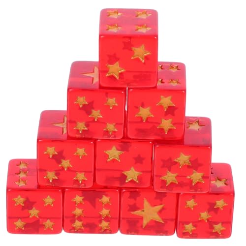 JOINPAYA 10 Stücke Stern Würfel Set Brettspiel Würfel Für Miniatur Lehre Party Und Standard Größe JOINPAYA 10 Stücke Stern Würfel Set Brettspiel Würfel Für Miniatur Lehre Party Und Standard Größe von JOINPAYA