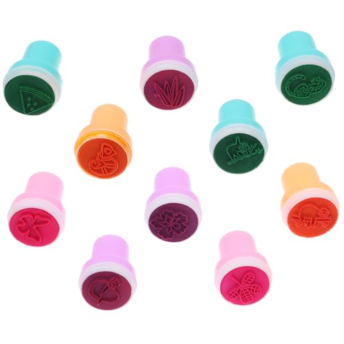 JOINPAYA 10 Stück Kinderstempel Figurenstempel Gefälligkeiten Für Kinderpartys Partyartikel Für Handstempel Einhorn-gastgeschenke Tierstempel Briefmarken Für, Großpackung PVC von JOINPAYA