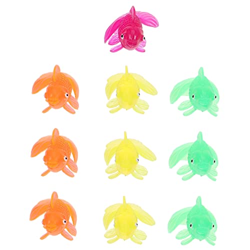 JOINPAYA 10 Stück Kleine Goldfische Kinderspielzeug Tier Mini Ornamente Gefälschte Karpfen Kleine Hausdekoration Simulierte Fische Puppenhaus Fischdekor Gefälschte Fische von JOINPAYA