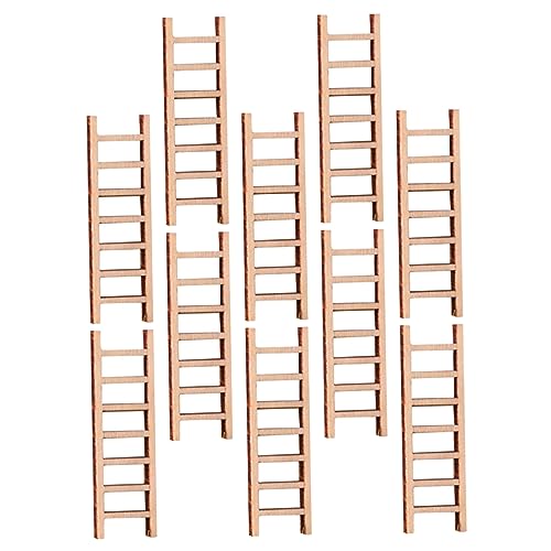JOINPAYA 10Stücke Holztreppe Leiterdekor für Mikrolandschaften Simulation Leiter für Kleiner Bonsai Dekoration Tisch und Gartenaccessoires von JOINPAYA