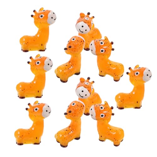 JOINPAYA 10stücke Teiliges Miniatur REH Figuren Aus Resin Für Mikrolandschafts-Dekoration Süße Gartenornamente Und Bonsai Deko Für Innen Und Außenbereiche von JOINPAYA