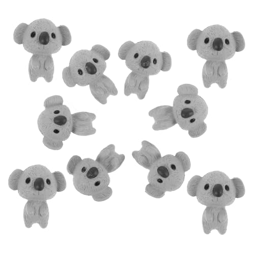 JOINPAYA 10 Miniatur-Koala-Figuren – Winzige Koala-tierstatue Aus Kunstharz Zur Dekoration Süßer Miniatur-Koala-schlüsselanhänger von JOINPAYA