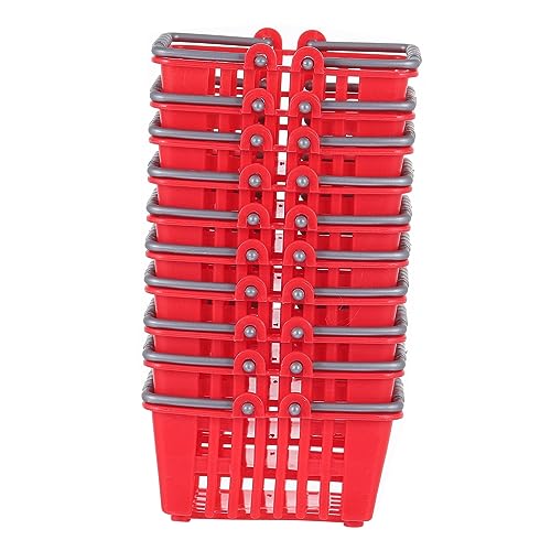 JOINPAYA 10 Stück Mini-einkaufskorb Klein Süßer Korb Spielzeugkorb Picknickkorb Aus Weide - Würfel Karren Weidenkorb Wagen Wäschekorb Speichern Zusammenklappbarer Einkaufskorb Plastik Rot JOINPAYA 10 Stück Mini-einkaufskorb Klein Süßer Korb Spielzeugkorb Picknickkorb Aus Weide - Würfel Karren Weidenkorb Wagen Wäschekorb Speichern Zusammenklappbarer Einkaufskorb Plastik Rot von JOINPAYA