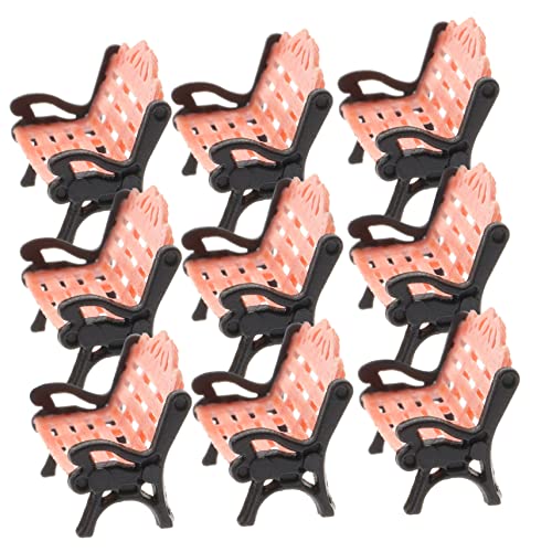 JOINPAYA 10 Stück Parkstuhl Modell Mini-Sitzbank Outdoor- Mini-Sitzbänke wichtelgeschenke lustig puppenstubenmöbel Dollhouse Furniture Miniatur-Bank Sitzmöbel Plastik von JOINPAYA