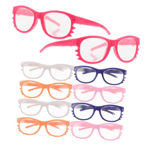 JOINPAYA 10 Stück Puppe Brille Puppe Puppenbrillen Wechselbrillen für Puppen puppenspielzeug Bastelbedarf Puppen Puppenmode gefälschte Brille für Lesebrille für Plastik von JOINPAYA
