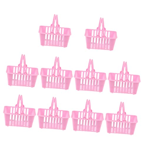 JOINPAYA 10 Stück Puppen-einkaufskorb Körbe Behälter Für Partygeschenke Wagen Mini Würfel Faltbar Kleiner Korb Mit Henkel Pop Rosa Plastik JOINPAYA 10 Stück Puppen-einkaufskorb Körbe Behälter Für Partygeschenke Wagen Mini Würfel Faltbar Kleiner Korb Mit Henkel Pop Rosa Plastik von JOINPAYA