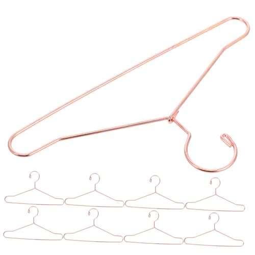 JOINPAYA 10 Stück Puppenaufhänger Klein Kleidung Kleiderbügel Für Babypuppen Haustier Hundekleiderbügel -kleiderbügel Miniaturlager Mini-kleiderbügel Rose Gold Eisen von JOINPAYA