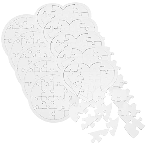 JOINPAYA 10 Stück Puzzle Sublimation leer für kinderspielzeug hühner Decor Kleinkind Handwerk Rätsel Puzzle aus leerem Papier papierleeres zeichnungspuzzle Weiß von JOINPAYA