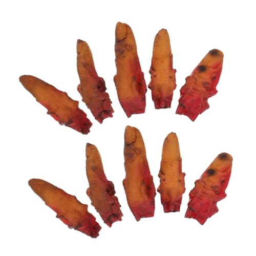 JOINPAYA 10 Stück Teiliges Blutige Abgetrennte Finger Halloween Deko Gruselige Fake Finger Bühnenrequisit für Party Spukhaus Fenster Tür Wand Dekoration von JOINPAYA