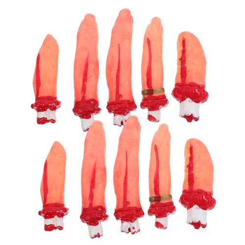 JOINPAYA 10 Stück Teiliges Gefälschte Finger Requisiten für Halloween Dekoration Praktische Cosplay Accessoires für Spukhäuser und Partys Wiederverwendbar und Leicht Sorgt JOINPAYA 10 Stück Teiliges Gefälschte Finger Requisiten für Halloween Dekoration Praktische Cosplay Accessoires für Spukhäuser und Partys Wiederverwendbar und Leicht Sorgt von JOINPAYA