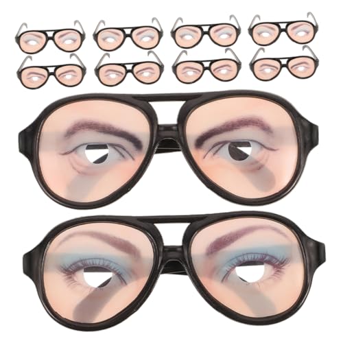 JOINPAYA 10 Stück Teiliges Halloween Kostüm Brillen Lustige Augapfelbrillen mit Verrücktem Muster für Männer und Witzige Brille als und Foto Requisite JOINPAYA 10 Stück Teiliges Halloween Kostüm Brillen Lustige Augapfelbrillen mit Verrücktem Muster für Männer und Witzige Brille als und Foto Requisite von JOINPAYA