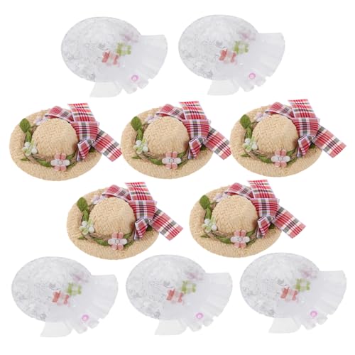 JOINPAYA 10 Stück Teiliges Miniatur Strohhut Schleife und Spitzenblume Handgefertigte Puppenhüte für DIY Kuscheltiere Vielseitiges Bastelzubehör Dekorative Hüte für Puppen JOINPAYA 10 Stück Teiliges Miniatur Strohhut Schleife und Spitzenblume Handgefertigte Puppenhüte für DIY Kuscheltiere Vielseitiges Bastelzubehör Dekorative Hüte für Puppen von JOINPAYA