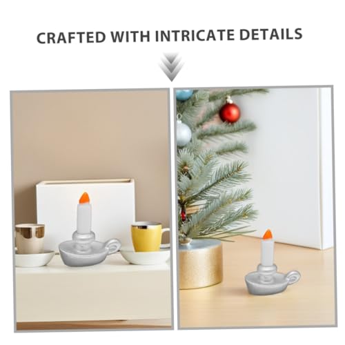 JOINPAYA 10 Stück Teiliges Miniatur-kerzenhalter Resin Vintage-Dollhouse-Candelabra Robuste Miniaturmöbel für Puppenhaus Vielseitige Dekoration für Puppenhaus und Weihnachts-szenerien von JOINPAYA