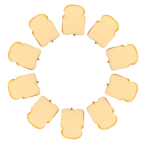 JOINPAYA 10 Stück Teiliges Realistische Toastscheiben Deko Modell aus Hochwertigem Material für Küchen Bäckerei displays Vielseitige Party Fotorequisiten Detailgetreu Handgefertigt von JOINPAYA