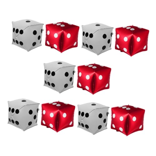 JOINPAYA 10 Stück Teiliges Würfel Folienballons Quadratisch Aluminium Robust Schnelles Aufblasen Vielseitig Einsetzbar als Partydekoration oder Spielrequisit für und Themenpartys Weiß und JOINPAYA 10 Stück Teiliges Würfel Folienballons Quadratisch Aluminium Robust Schnelles Aufblasen Vielseitig Einsetzbar als Partydekoration oder Spielrequisit für und Themenpartys Weiß und von JOINPAYA